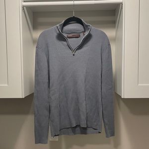 Blue sweater by Perry Ellis.